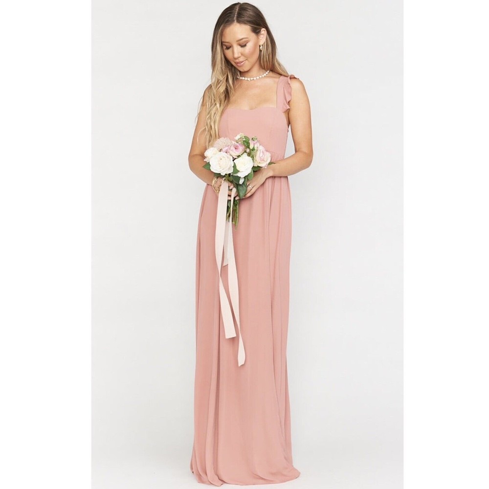 Show Me Your MuMu June Maxi Dress in Rustic Mauve Crisp Pink Formal Wear Sz. XXS